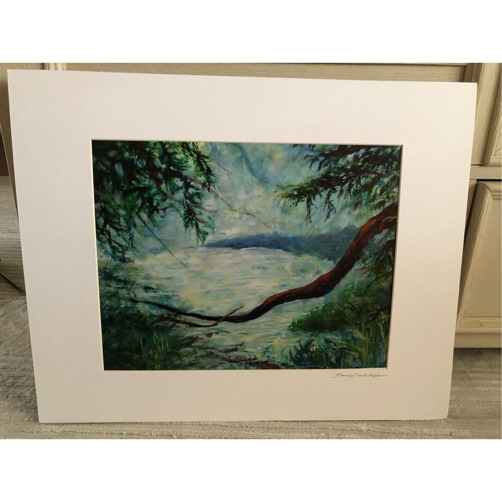 Bonnie Soule Karlsen Signed Landscape Print Matted 20x16